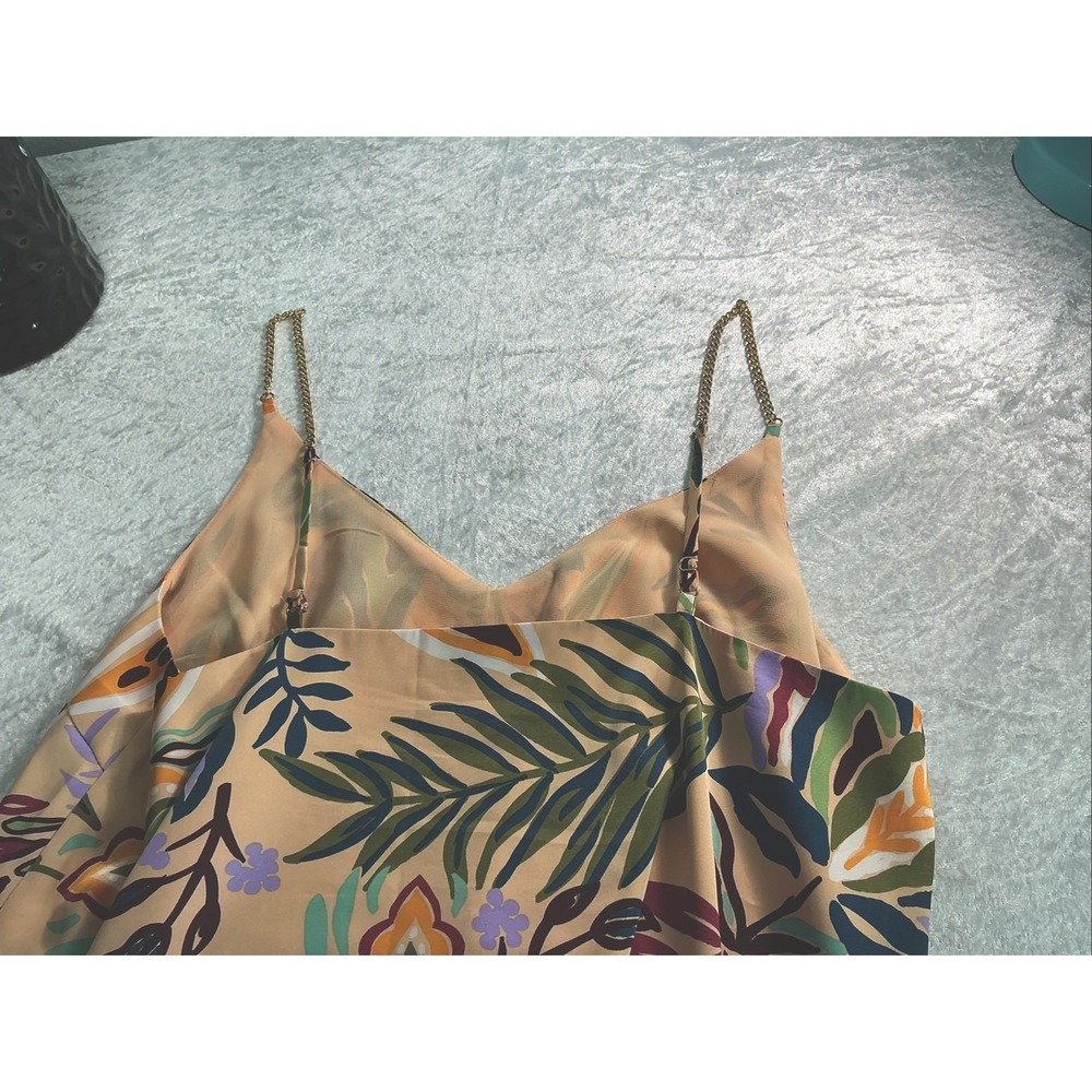 Cupcakes & Cashmere M Tropical Cami Chain Strap Flowy Resort Tank Top - Picture 7 of 7